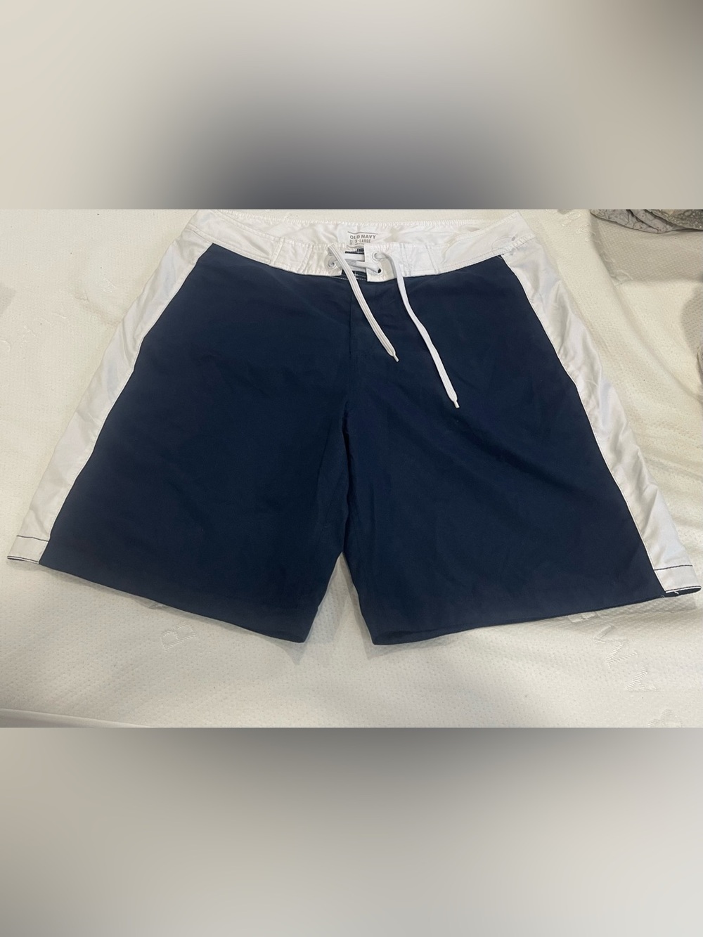 Old Navy Dark Blue and White Board Shorts
